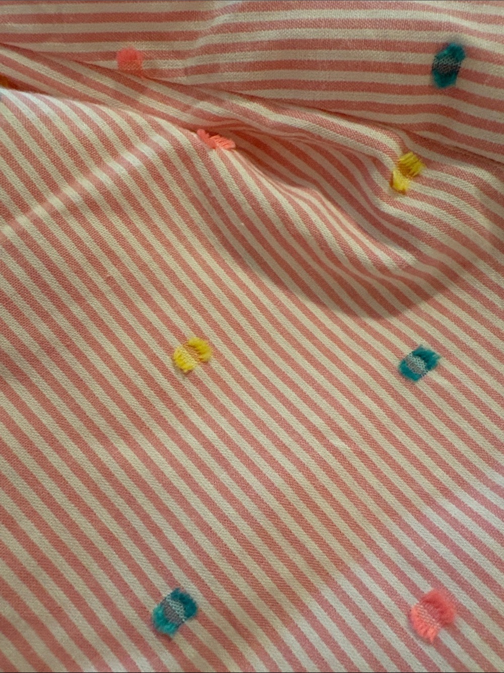 wonder nation Pink Short-Sleeve Ribbed Top Dress with Multicolored Dot Skirt - Picture 3 of 3